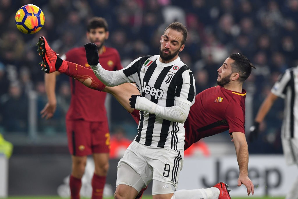 Juventus-Roma Higuain Manolas