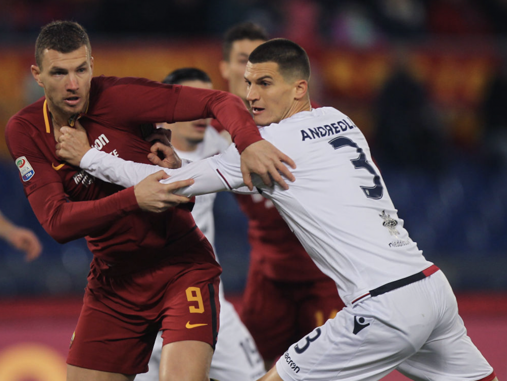 Roma-Cagliari Dzeko Andreolli