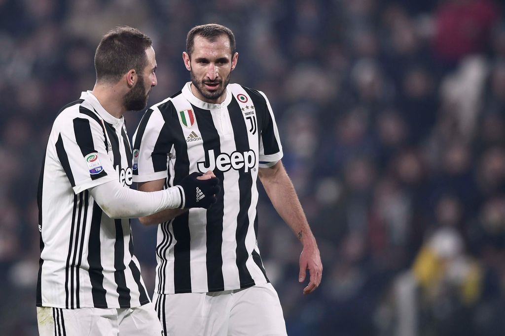 Juventus-Roma Higuain Chiellini