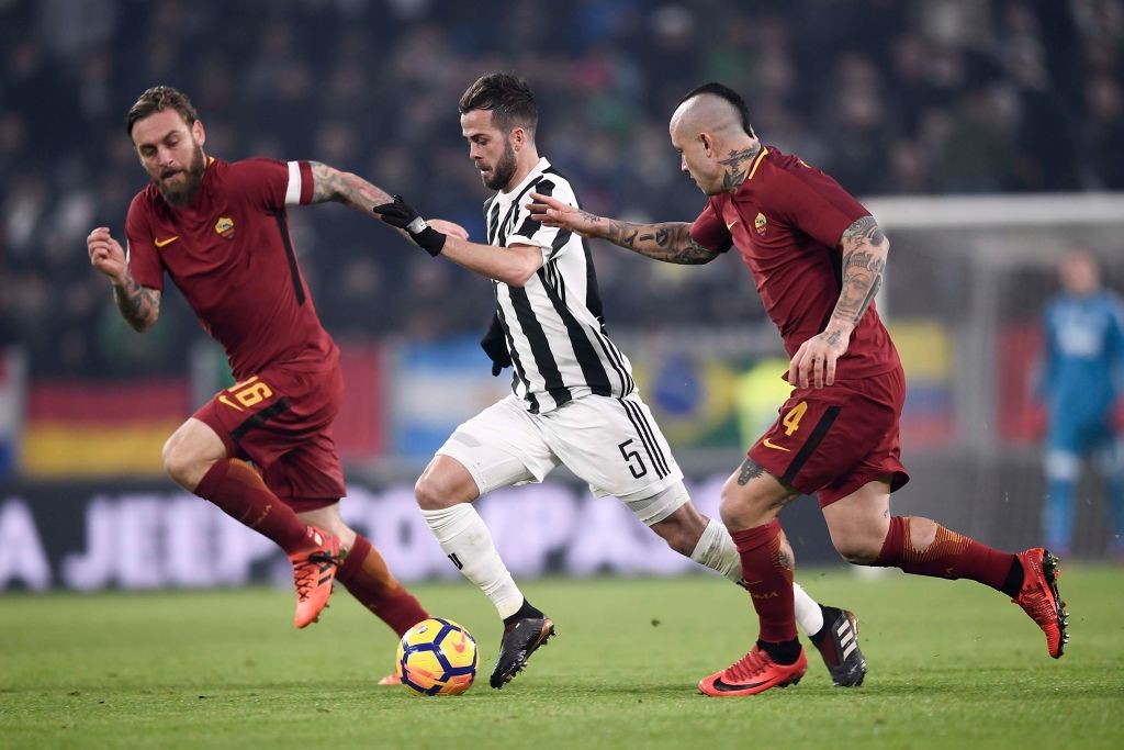 Juventus-Roma Nainggolan De Rossi Pjanic