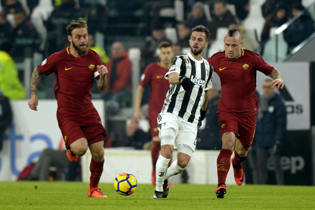 Juventus-Roma Nainggolan De Rossi Pjanic