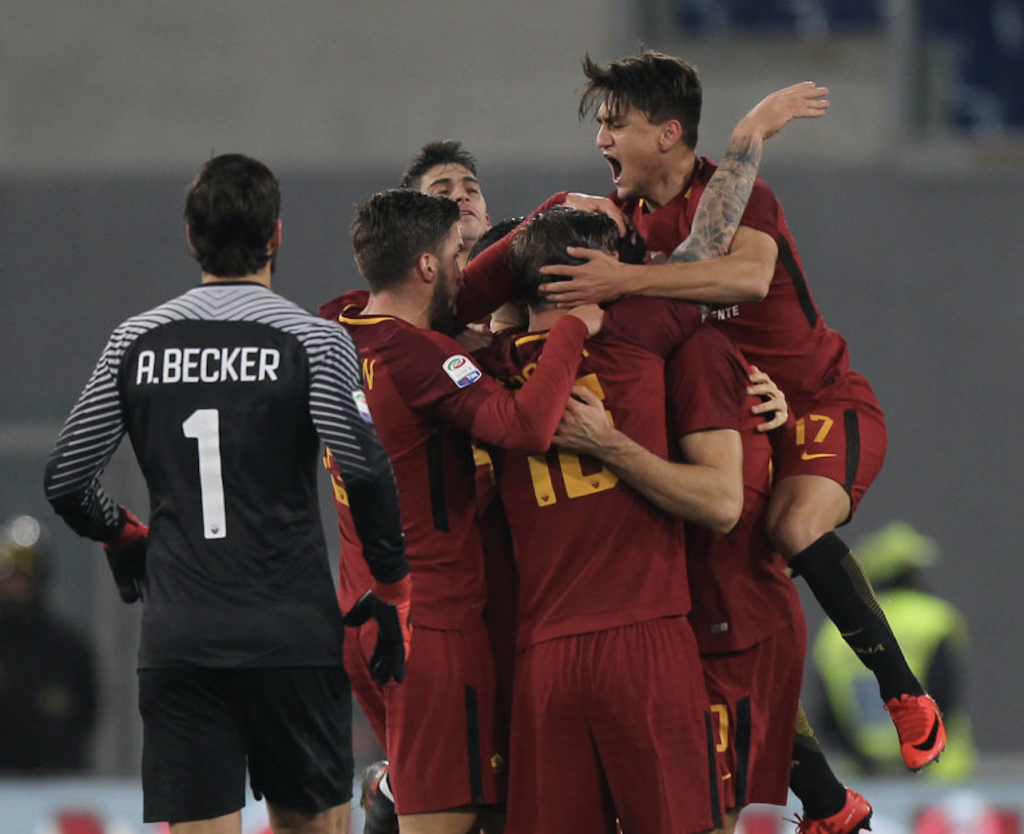 Roma-Cagliari Esultanza