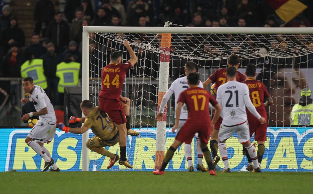 Roma-Cagliari Fazio gol