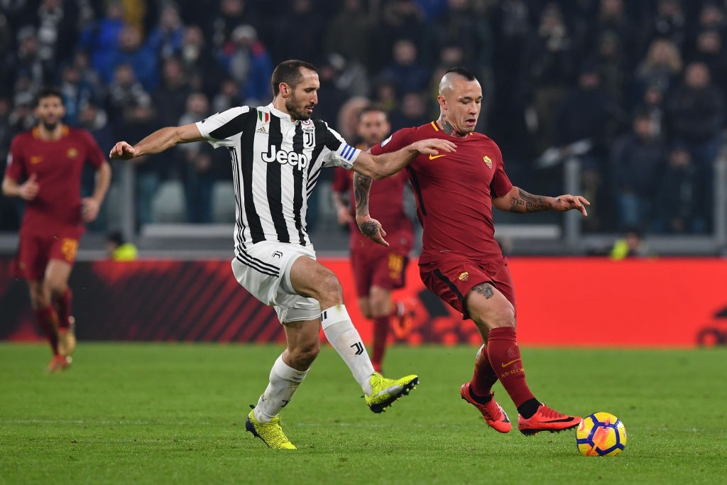 Juventus-Roma Nainggolan Chiellini