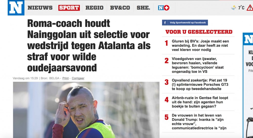 nainggolan nieuwsblad
