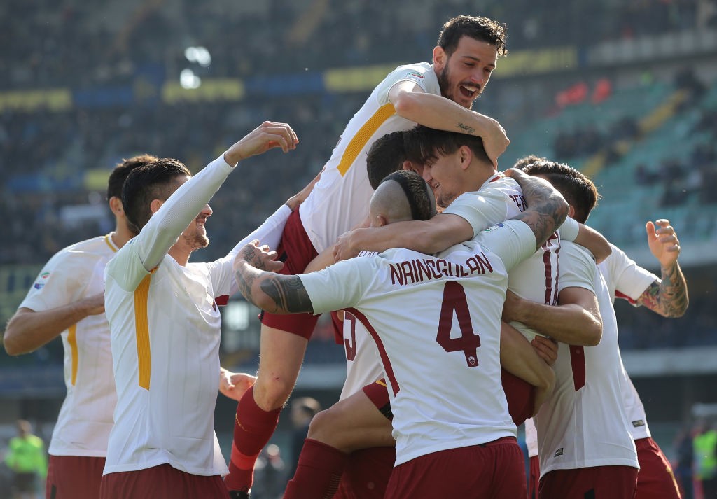 Verona-Roma Esultanza Gol Under