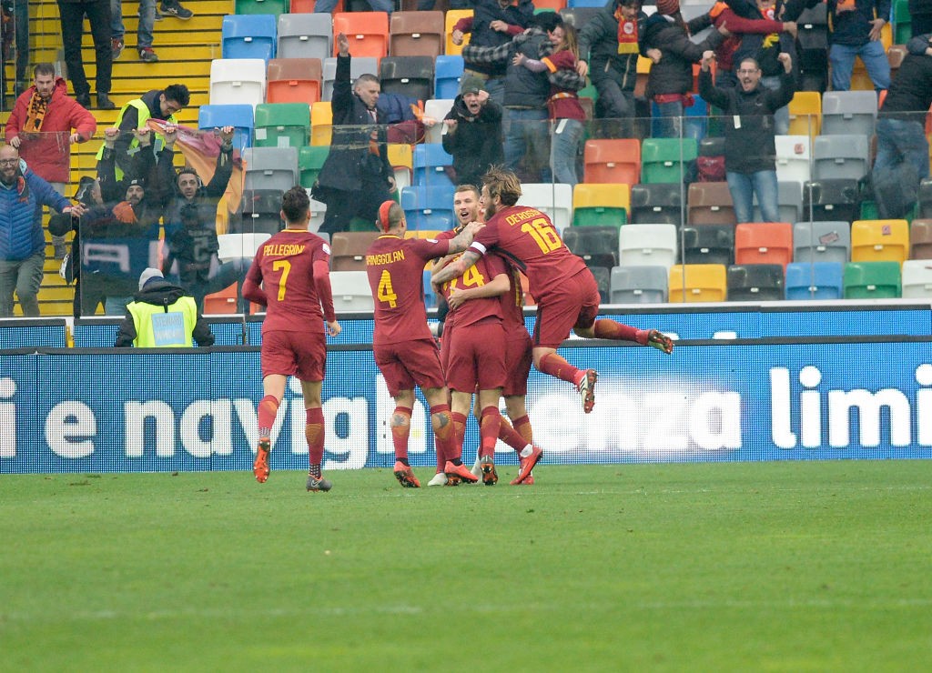 Udinese-Roma Esultanza gol Under