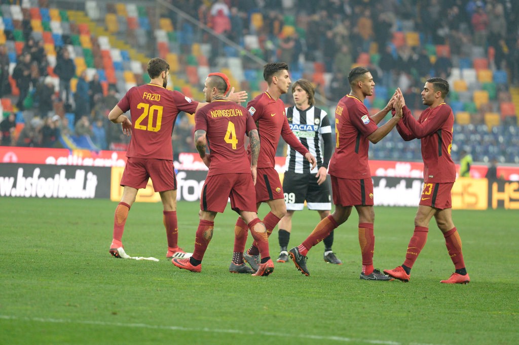 Udinese-Roma Fazio Nainggolan Pellegrini Jesus Defrel