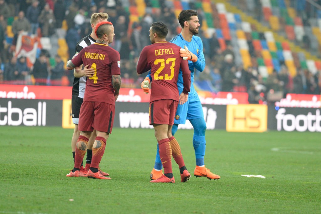 Udinese-Roma Nainggolan Defrel Alisson