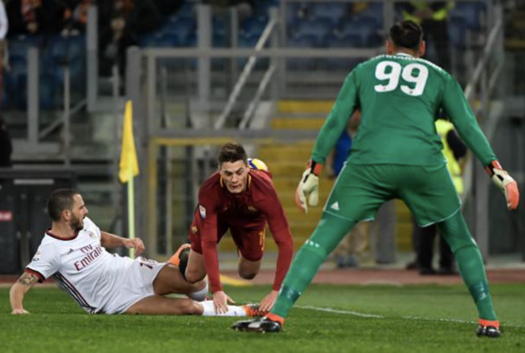 Roma-Milan Schick Bonucci Donnarumma