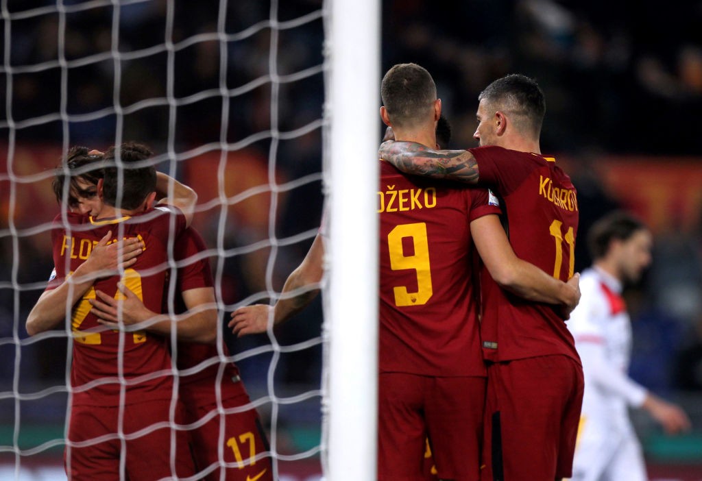 Roma-Benevento Dzeko Kolarov