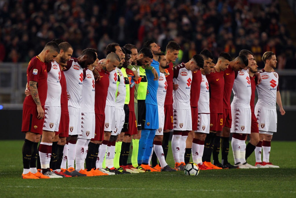 Roma-Torino Minuto Silenzio Astori 01