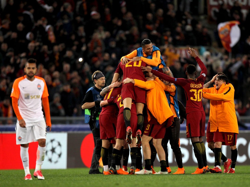Roma-Shakhtar Esultanza finale