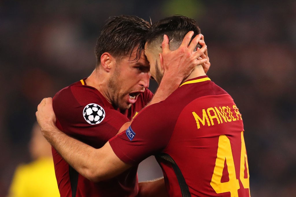 Roma-Barcellona Strootman Manolas 01