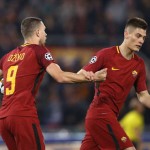 Roma-Barcellona Schick Dzeko