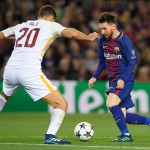 Barcellona-Roma Messi Fazio 06