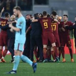 Roma-Barcellona Esultanza