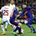 Barcellona-Roma Messi Peres 04