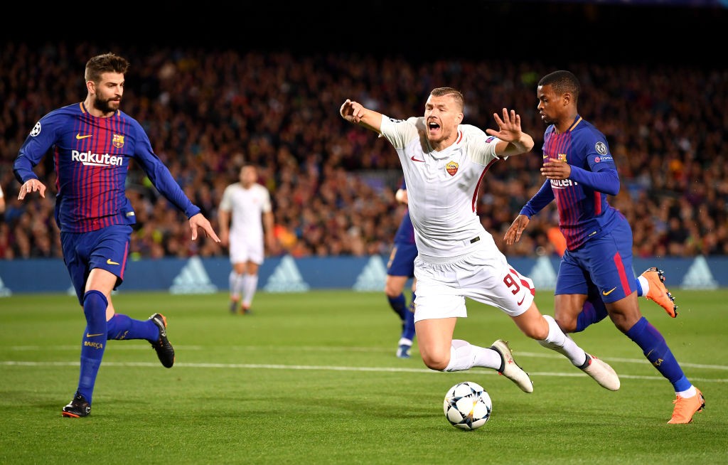 Barcellona-Roma Dzeko Semedo Pique