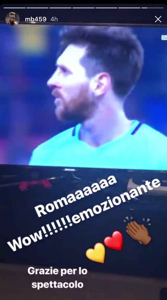 balotelli instagram roma barcellona