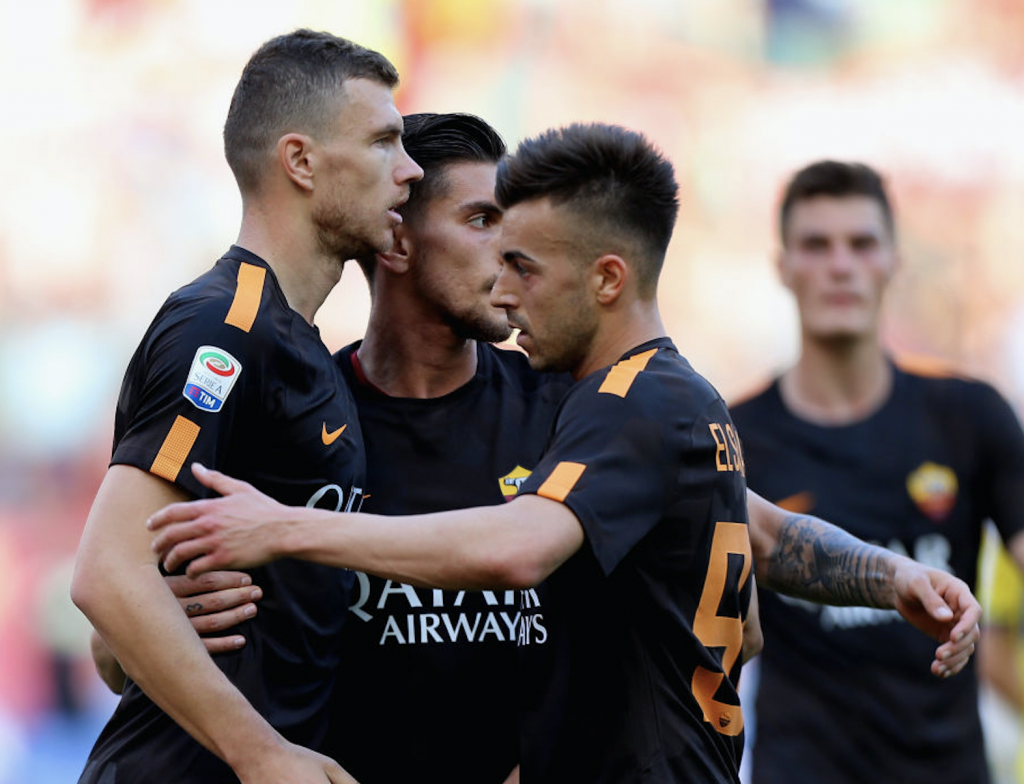 Roma-Chievo Dzeko El Shaarawy Pellegrini