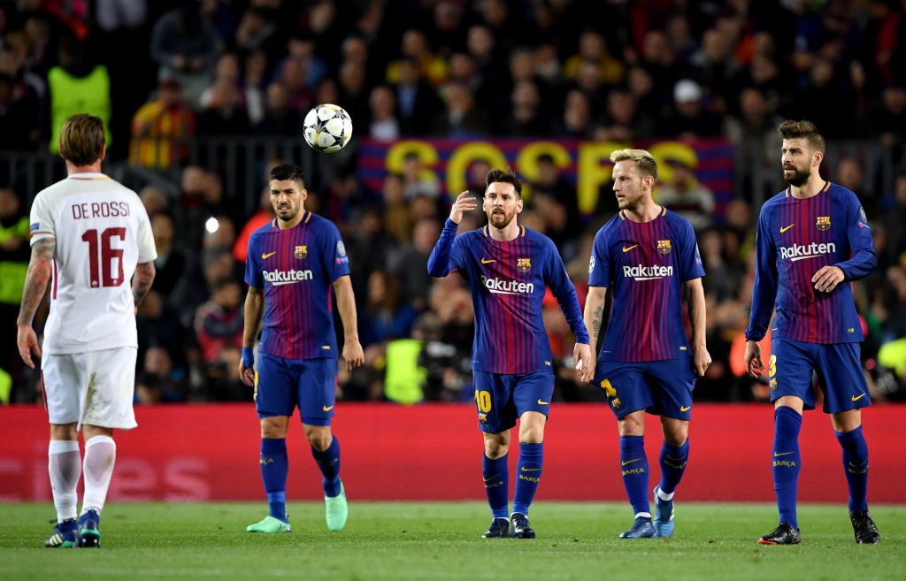 Barcellona-Roma Messi Pique De Rossi