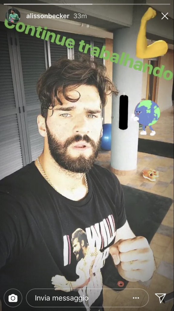 Alisson allenamento