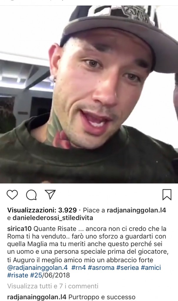 instagram nainggolan risposta
