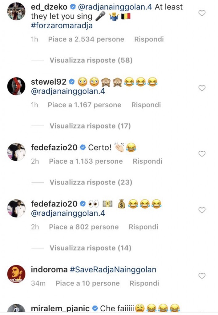 commenti video nainggolan dzeko pjanic fazio