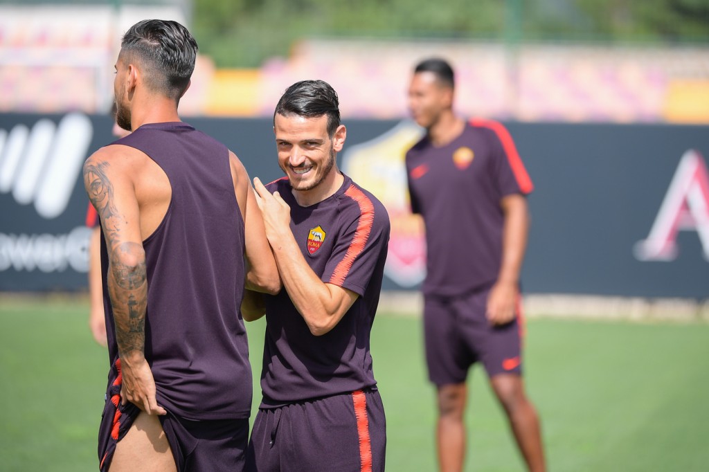 Allenamento Trigoria Florenzi Pellegrini