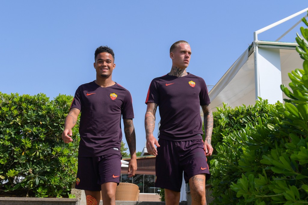 Allenamento Trigoria Karsdorp Kluivert