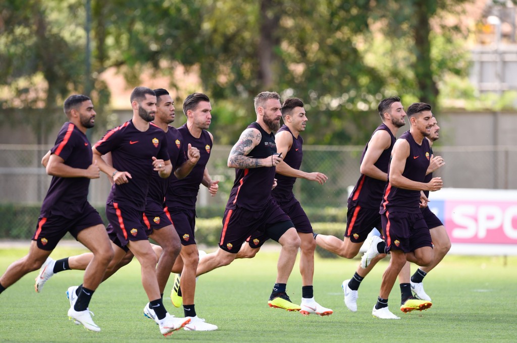 Allenamento Trigoria De Rossi Strootman El Shaarawy Jesus