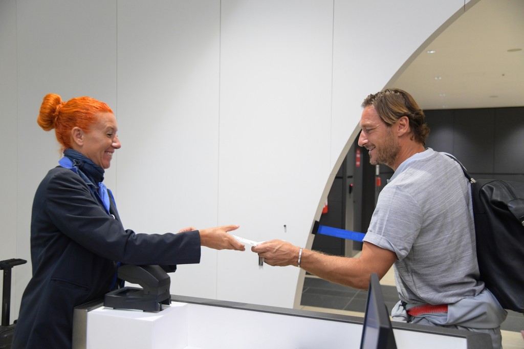 partenza_Roma_usa_  Totti