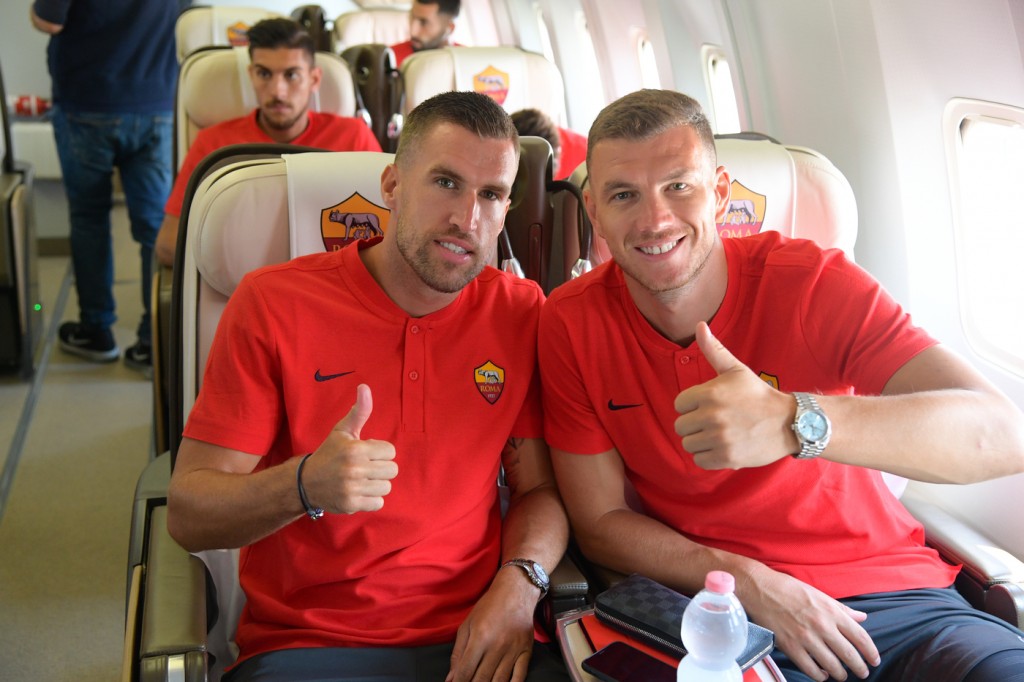 partenza_Roma_usa_  Strootman_Dzeko