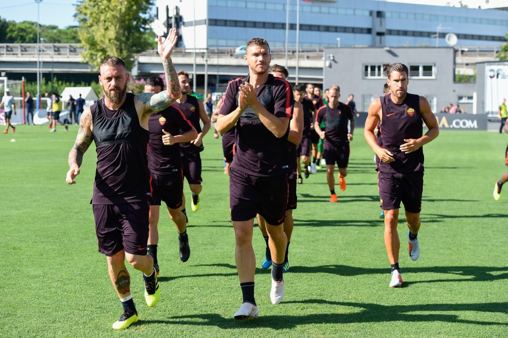 Allenamento_Tre Fontane_Dzeko_De Rossi