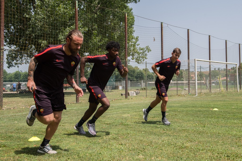 Sessione di allenamento - Centro Sportivo Fulvio Bernardini Nella foto: Daniele De Rossi, Ante Coric, William Bianda