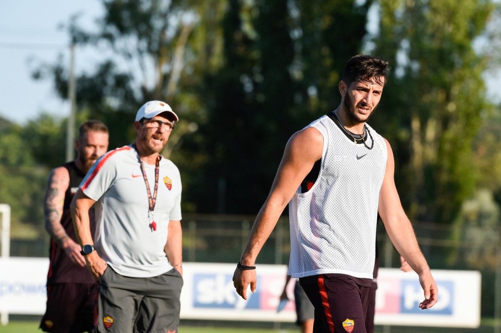 Manolas_DiFrancescoAllenamento AS Roma - Ritiro estivo per la stagione 2018/2019
