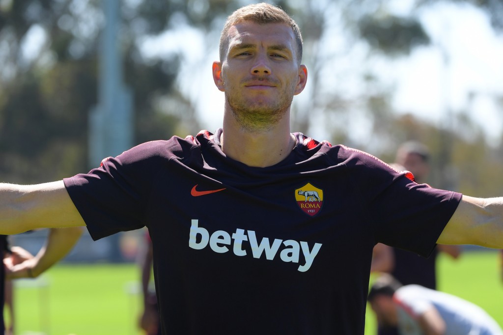 Nella foto: Edin Dzeko AS Roma Tour USA 2018 - Sessione di allenamento