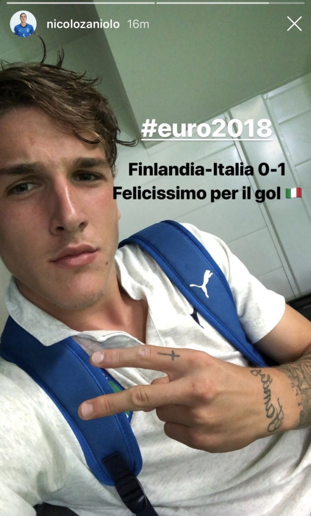 zaniolo storia instagram
