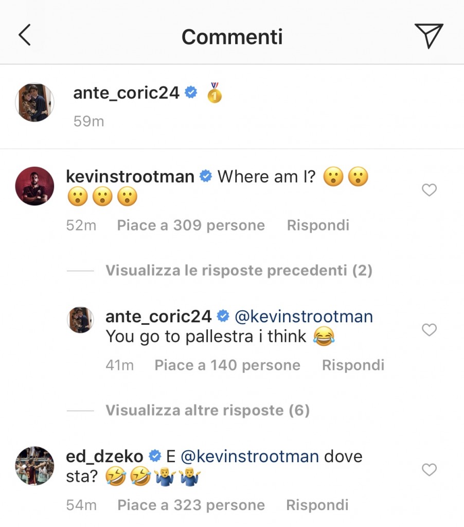 screen commenti instagram coric strootman dzeko