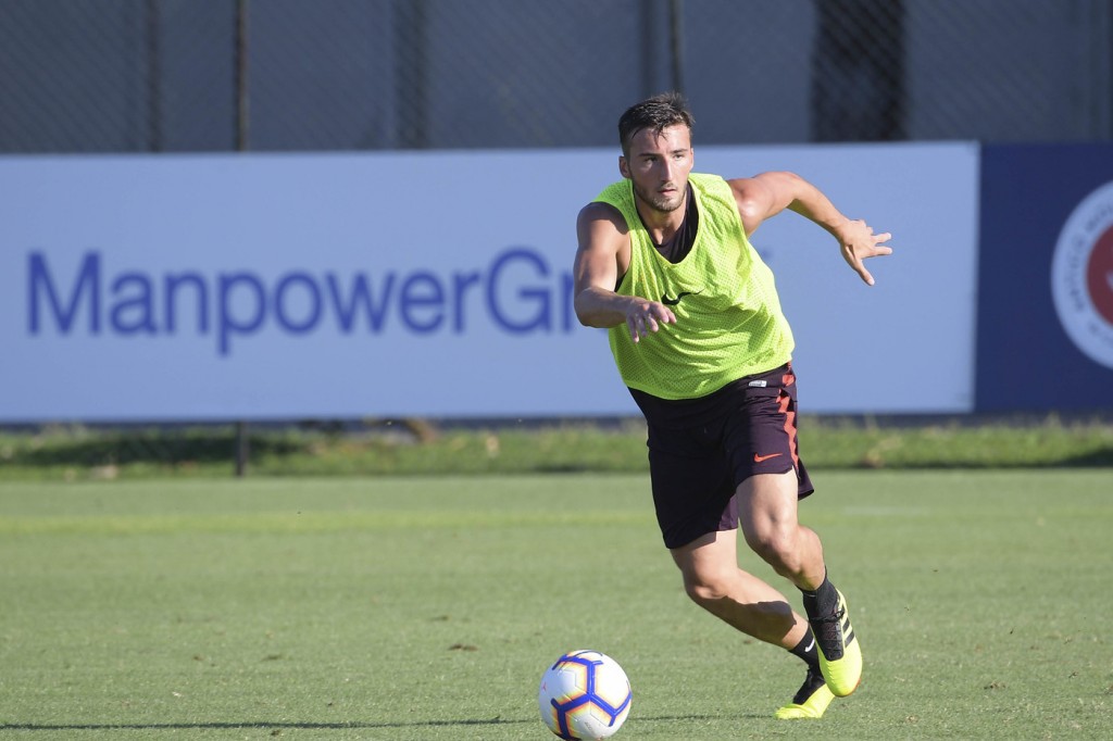 Ritiro AS Roma 2018/2019 - Sessione di allenamento pomeridiano Nella foto:  Bryan Cristante