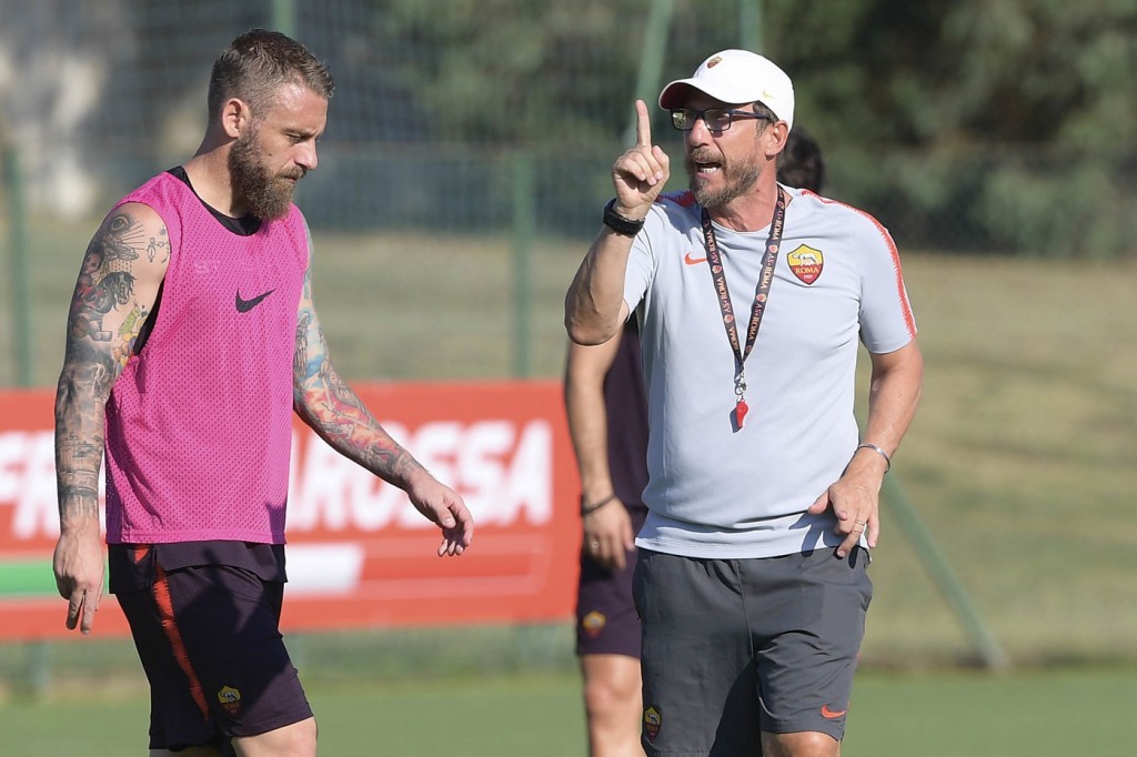 De Rossi_DI Francesco_Allenamento pomeridiano AS Roma - Ritiro estivo per la stagione 2018/2019