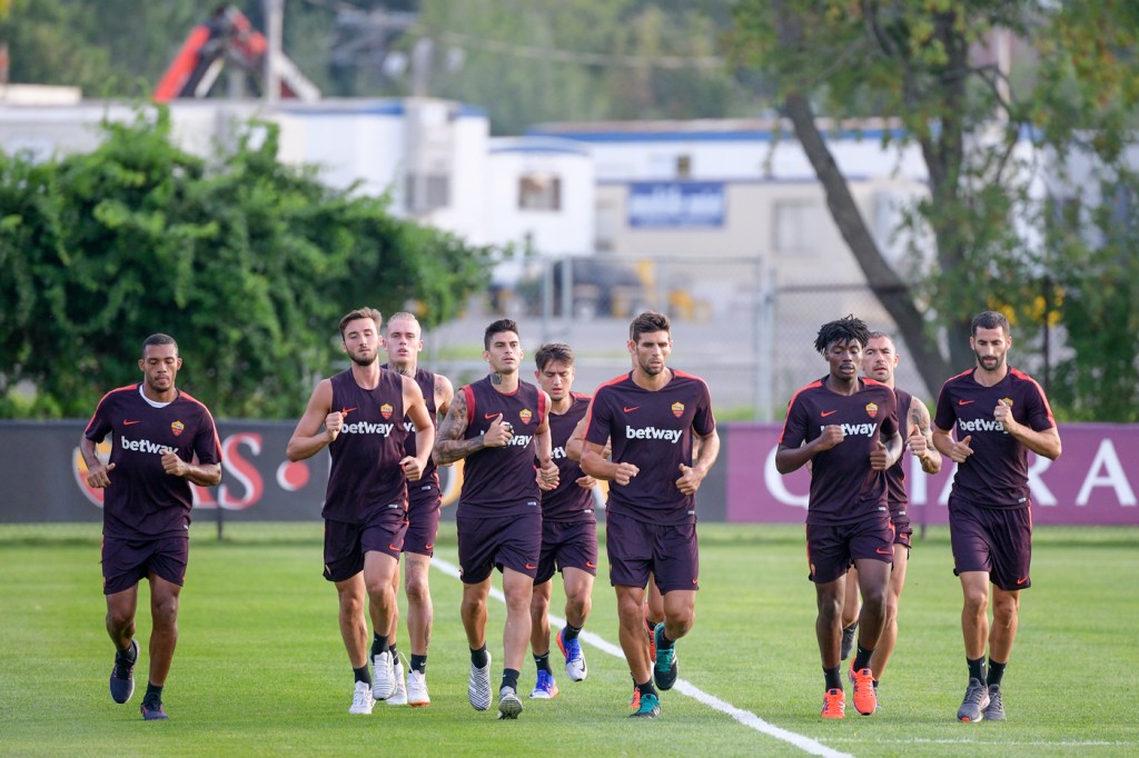 AS Roma Tour USA 2018, sessione di allenamento a Boston