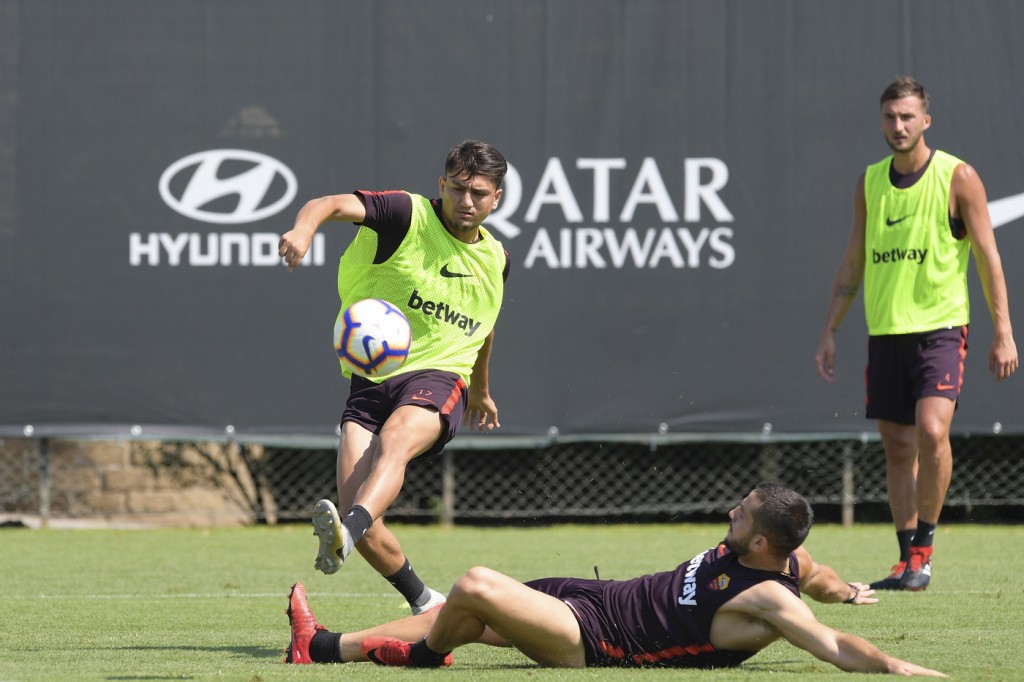 Under Manolas AS Roma, allenamento a Trigoria in vista dell'Atalanta