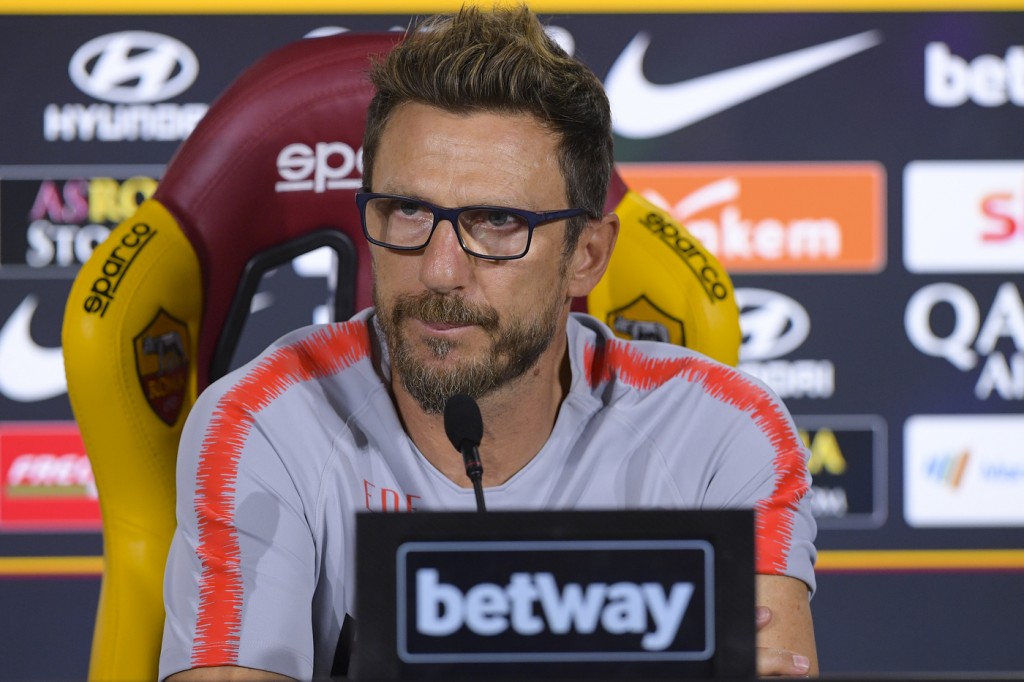 AS Roma, conferenza stampa del mister Eusebio Di Francesco