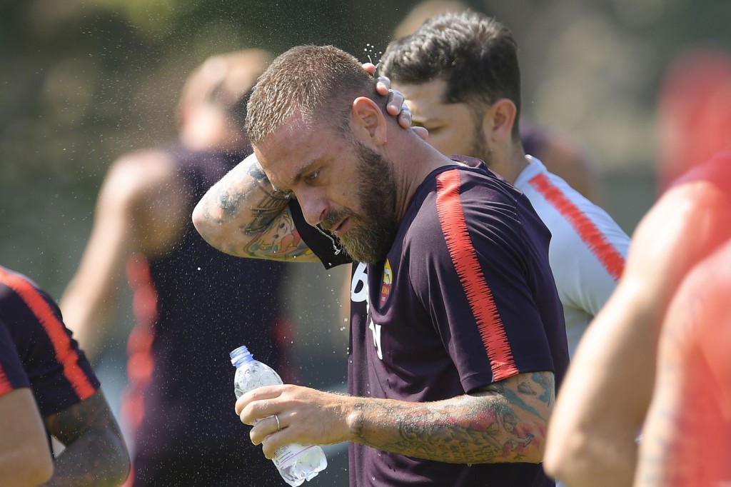 De Rossi AS Roma, allenamento a Trigoria