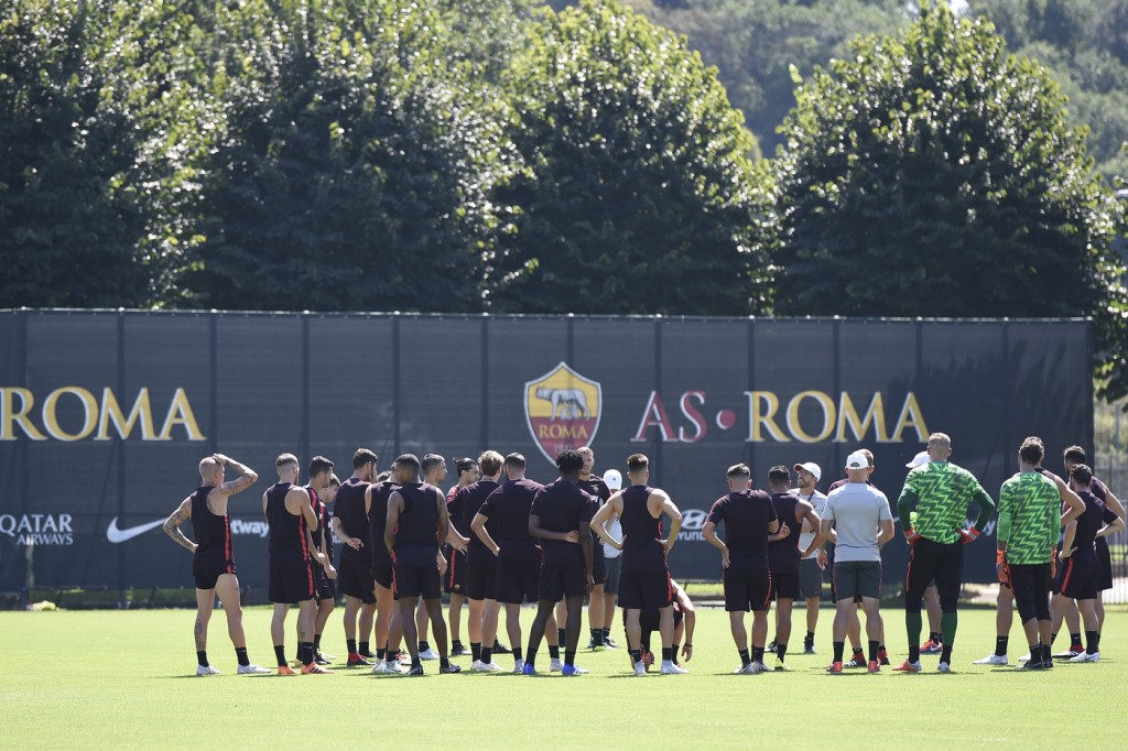ASRoma, allenamento a Trigoria