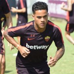 Kluivert AS Roma, allenamento a Trigoria