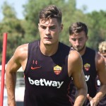 Schick AS Roma, allenamento a Trigoria