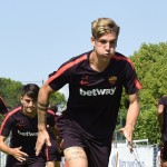 Zaniolo AS Roma, allenamento a Trigoria
